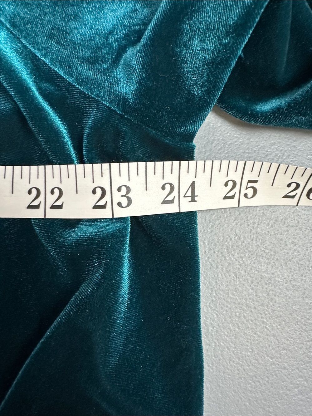 ⭐️Susan Graver Open-Front Velvet Cardigan Sweater - Teal - Picture 8 of 10